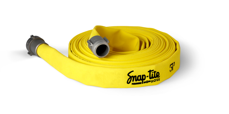 Snap-tite 5P single-jacket fire hose with national hose coupling