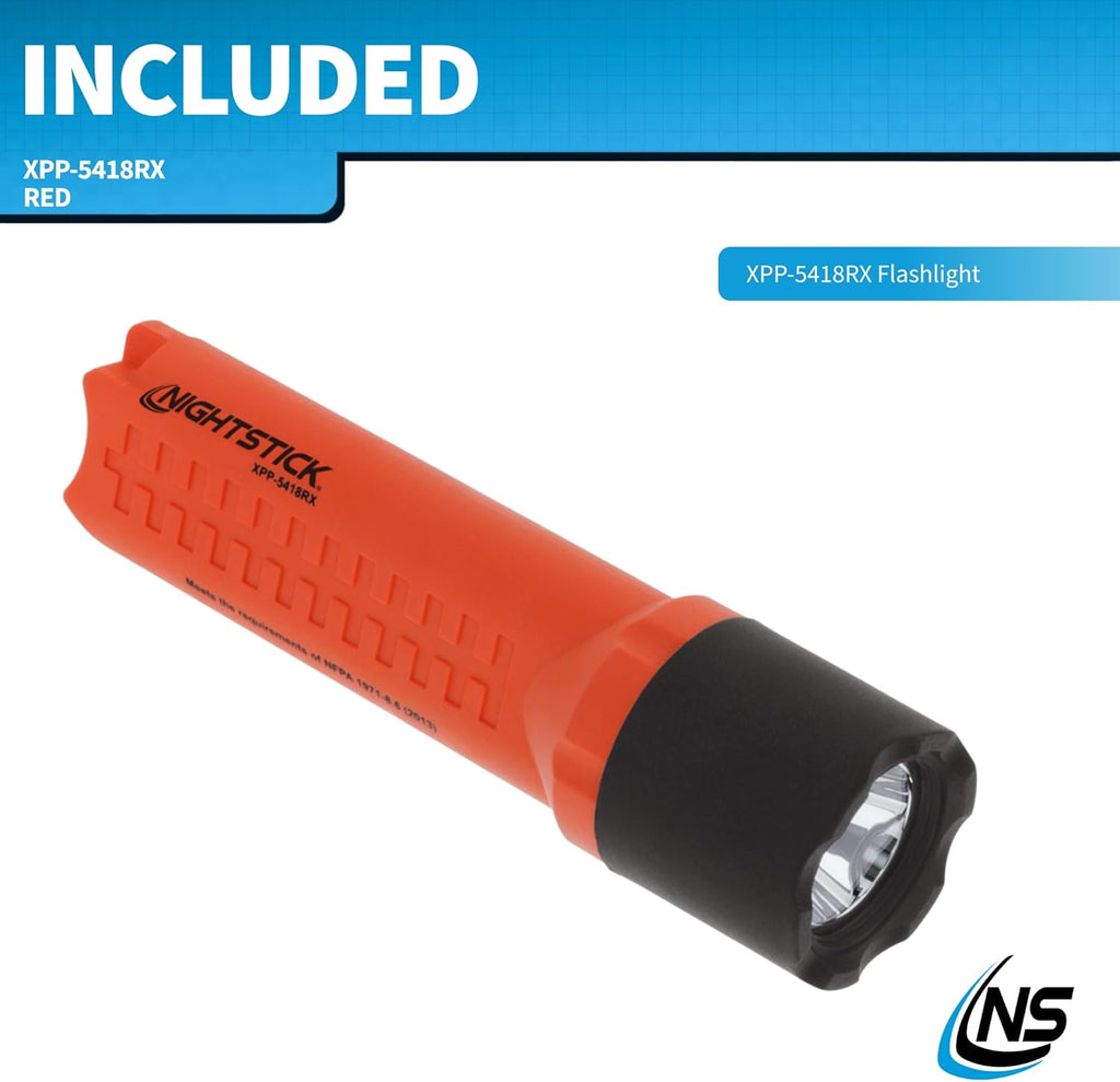 Nightstick Intrinsically Safe Flashlight Kit W/helmet Mounts - 3 AA (not Included) - Red - UL913 / ATEX