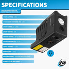 Nightstick Sub-Compact Handgun Light W/green Laser - Li-Ion - Fits Glock® G26 / G27 / G33 / G39