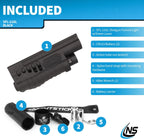 Nightstick Polymer Shotgun Forend Light W/green Laser - 12ga Mossberg® 500/590/590A1/Shockwave - 2 CR123 - Black