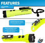 Nightstick Intrinsically Safe Dual-Light Torch W/magnets - 3 AA (not Included) - Green - ATEX