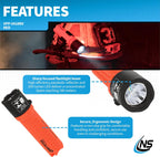 Nightstick Intrinsically Safe Flashlight Kit W/helmet Mounts - 3 AA (not Included) - Red - UL913 / ATEX