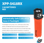 Nightstick Intrinsically Safe Flashlight Kit W/helmet Mounts - 3 AA (not Included) - Red - UL913 / ATEX