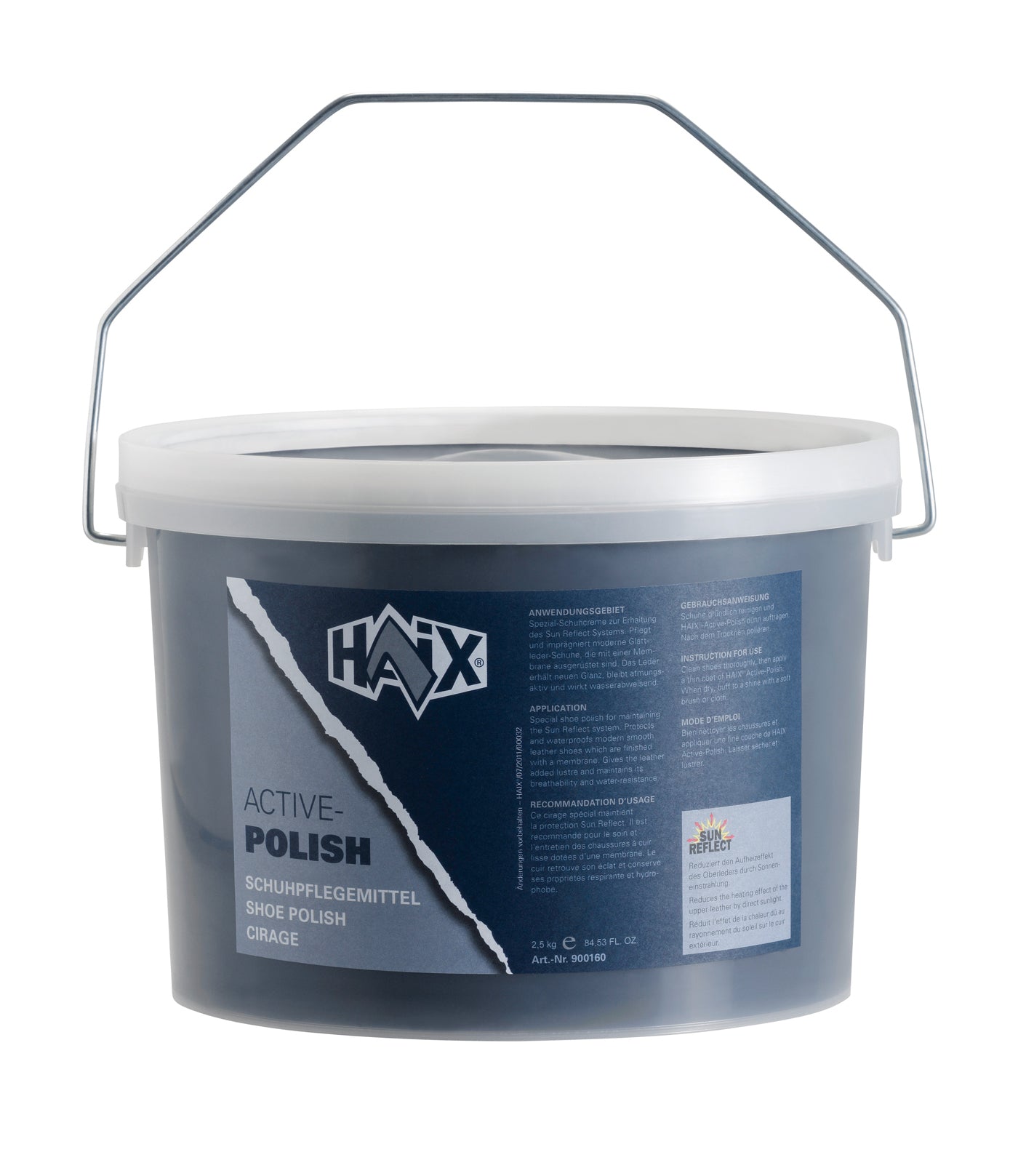 HAIX Polish Black Pail 500ml — bulk department size