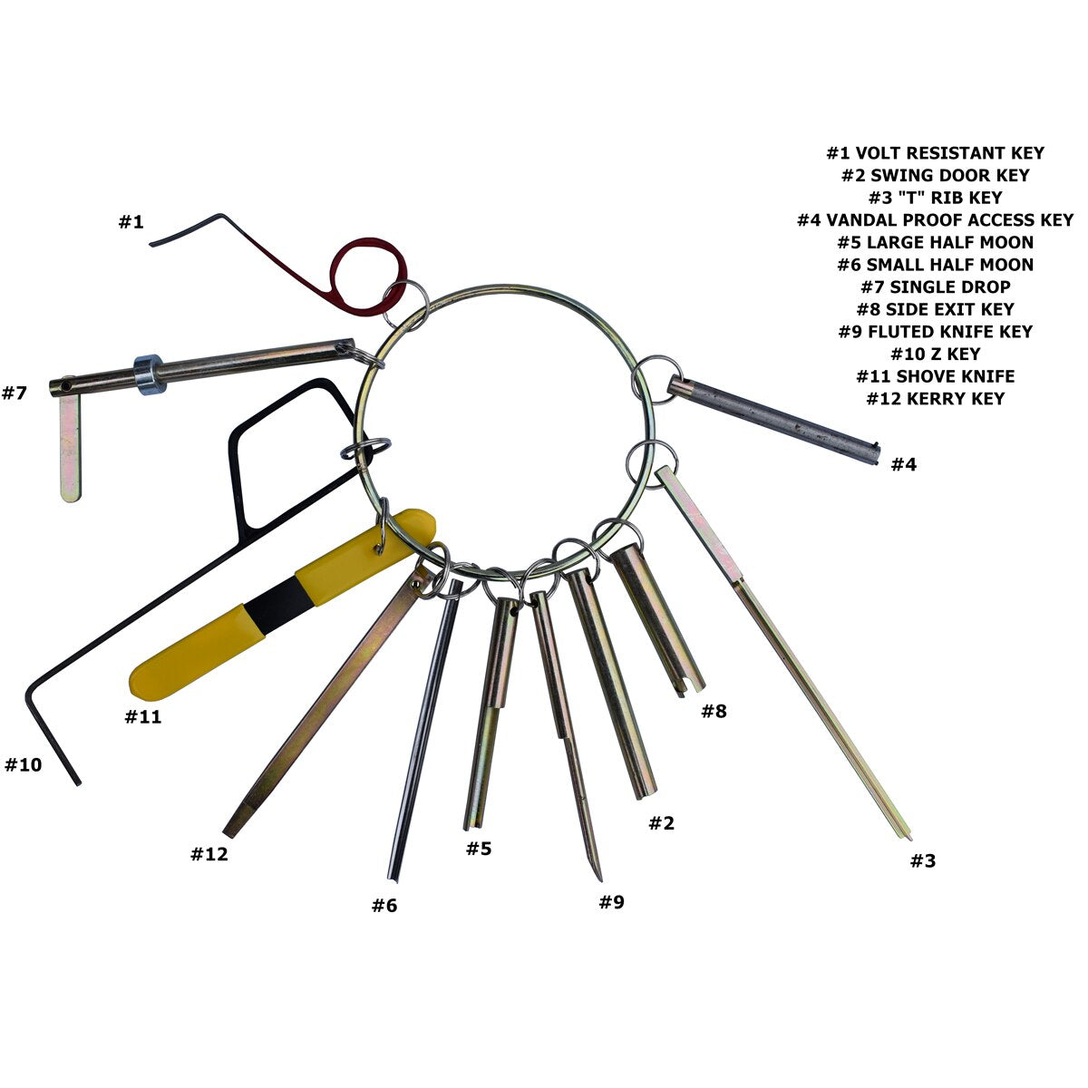 Fire Hooks Unlimited Elevator KEY SET