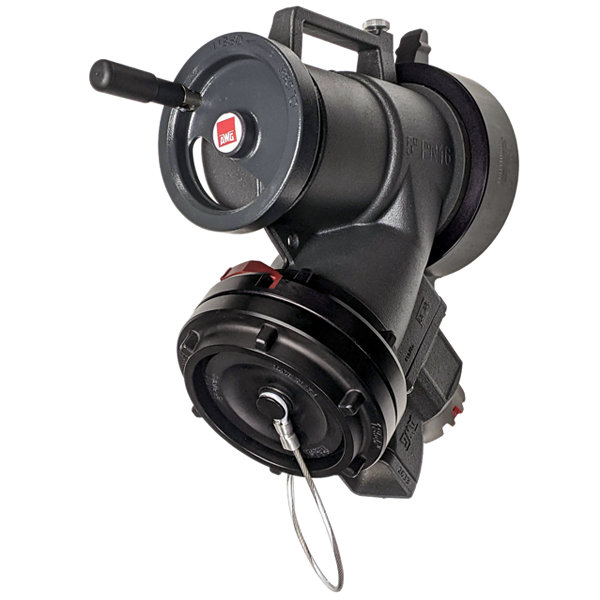 Harrington Piston Intake Valve 5" Stainless Steel 5" Storz Lock Inlet X 6" NH Female Swivel Rocker Lug