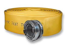 JAFRIB Municipal Supply Fire Hose 100', Storz Aluminum Couplings, Choose 4" or 5" Hose