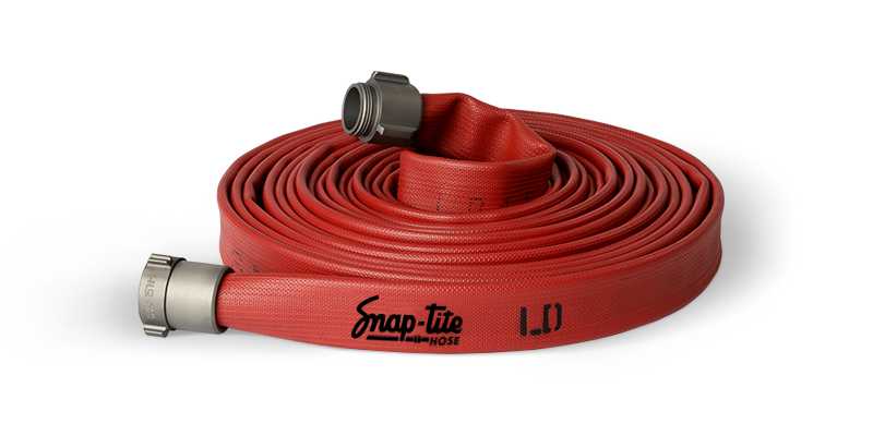 Snap-tite LD fire hose with coupling