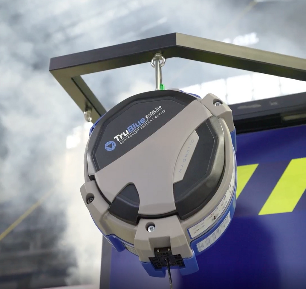 TruBlue iQ Auto Belay — 12.5 m (41 ft) Controlled Descent for Fire Training