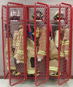 Wall Mounted Red Rack Units 24" Compartments