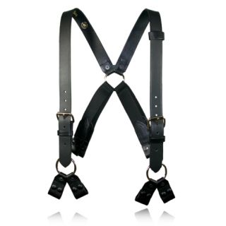 Boston Leather Firefighter’s Suspenders, 8 Point Loop (fits Morning Pride Turnout Gear)