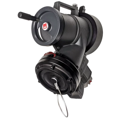 Harrington Piston Intake Valve 5" Stainless Steel 5" Storz Lock Inlet X 5" NH Female Swivel Rocker Lug