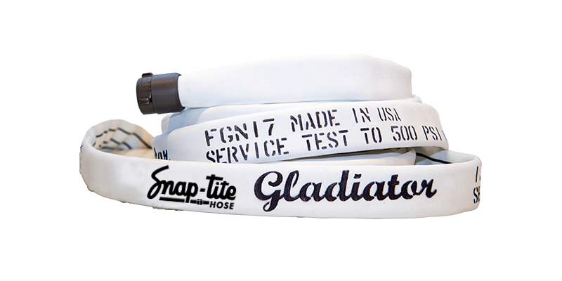 Snap-tite Gladiator FGN fire hose with 1.77 inch inner waterway