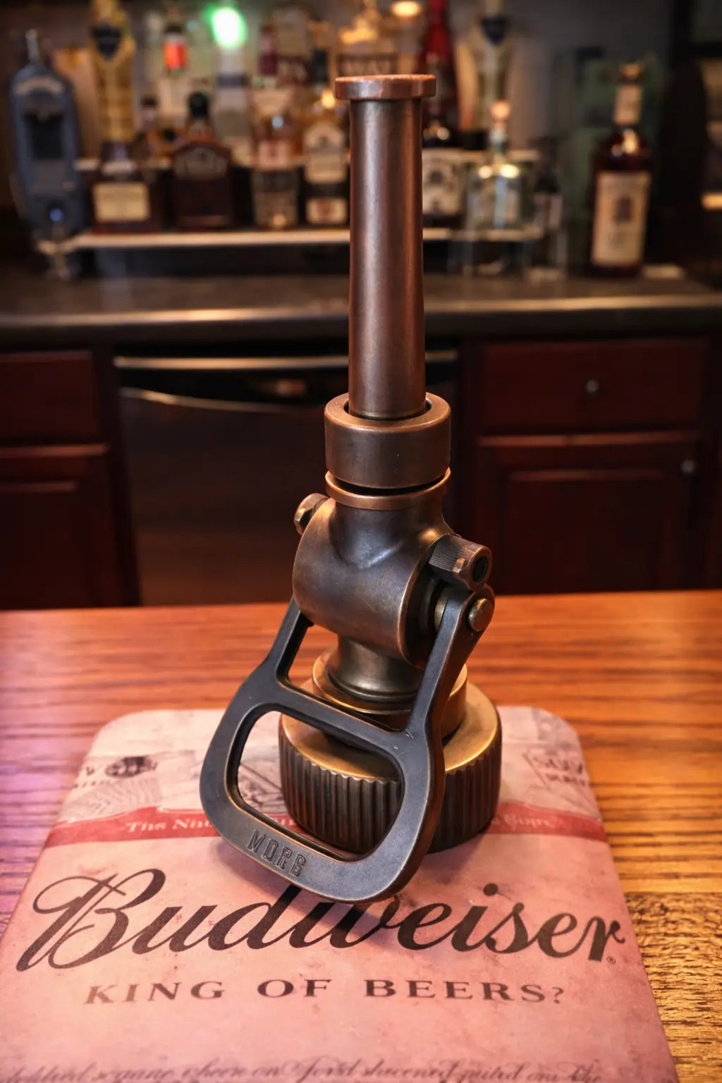 HISTORIC ANTIQUE FIRE HOSE NOZZLE BOTTLE OPENER