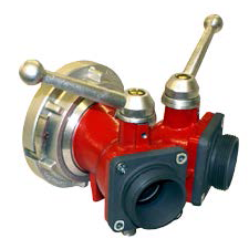 Harrington 2-Way Siamese Gate (2) 2.5" NH Female Rocker Lug Inlets X 6" Storz Lock