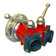 Harrington 2-Way Ball Valve 4" NH Female Swivel Rocker Lug Inlet X (2) 2.5" NH Male Outlet (LDH Wye)